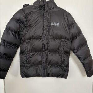 Unisex Helly Hansen Black Ski Jacket with Hood Size 12, boys or girls